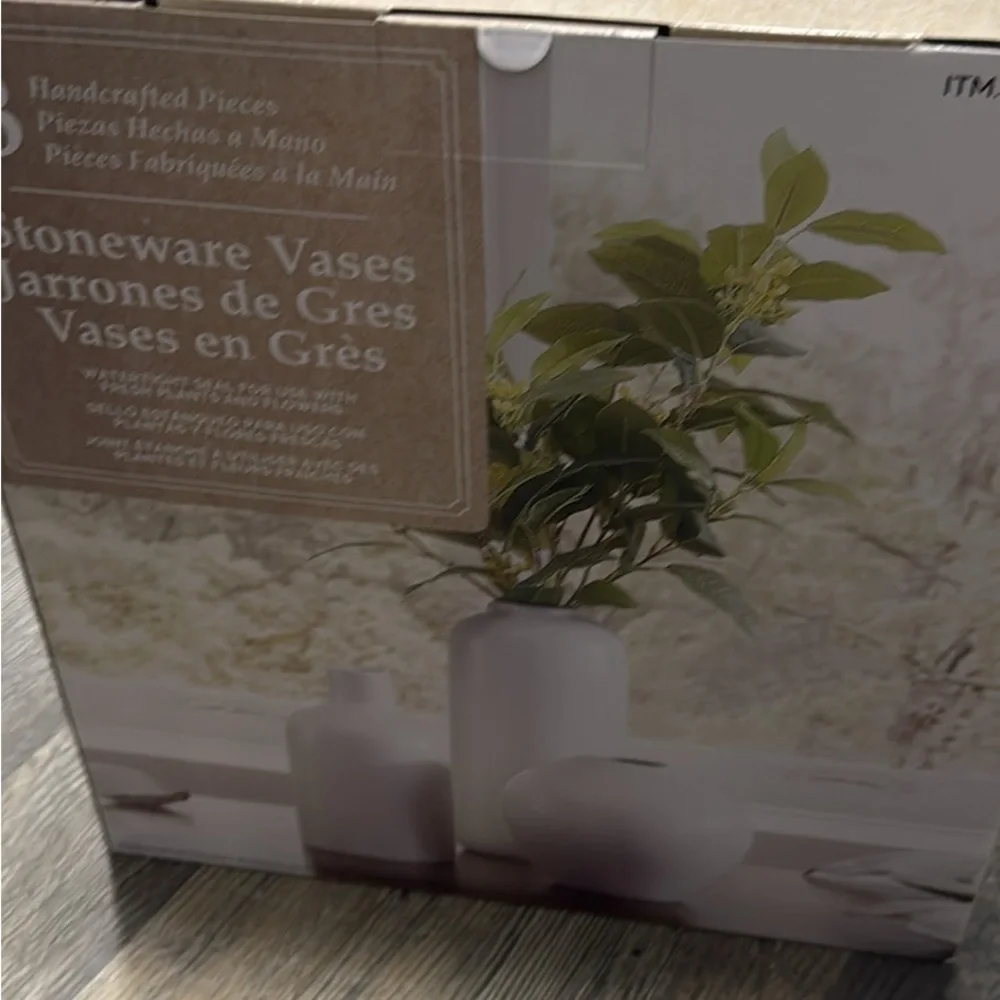 Stoneware Vases Set - white